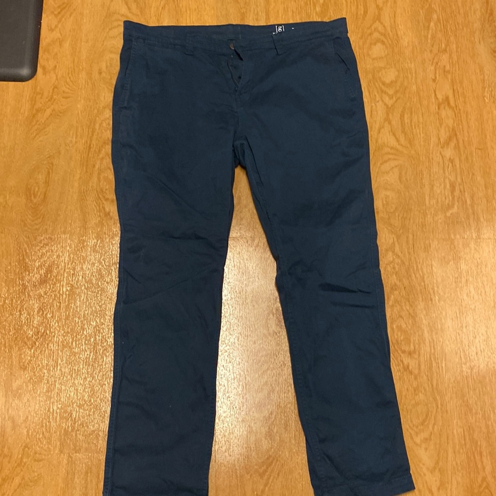 Like New George Slim Straight Pants (Navy)